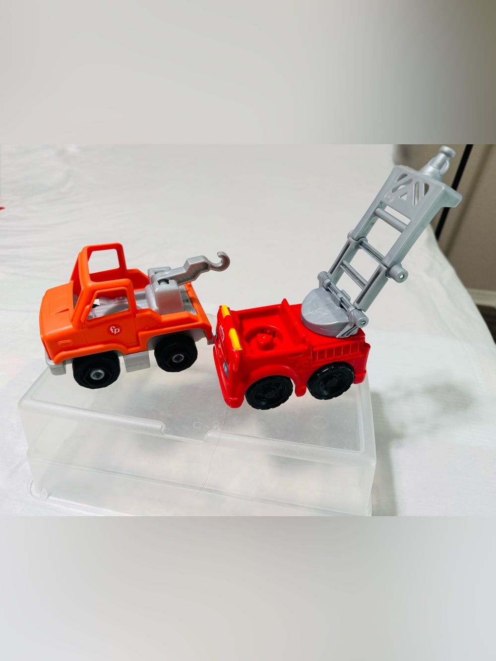 Little People Bright Red & Orange Rescue Truck Playset with Extendable Ladder